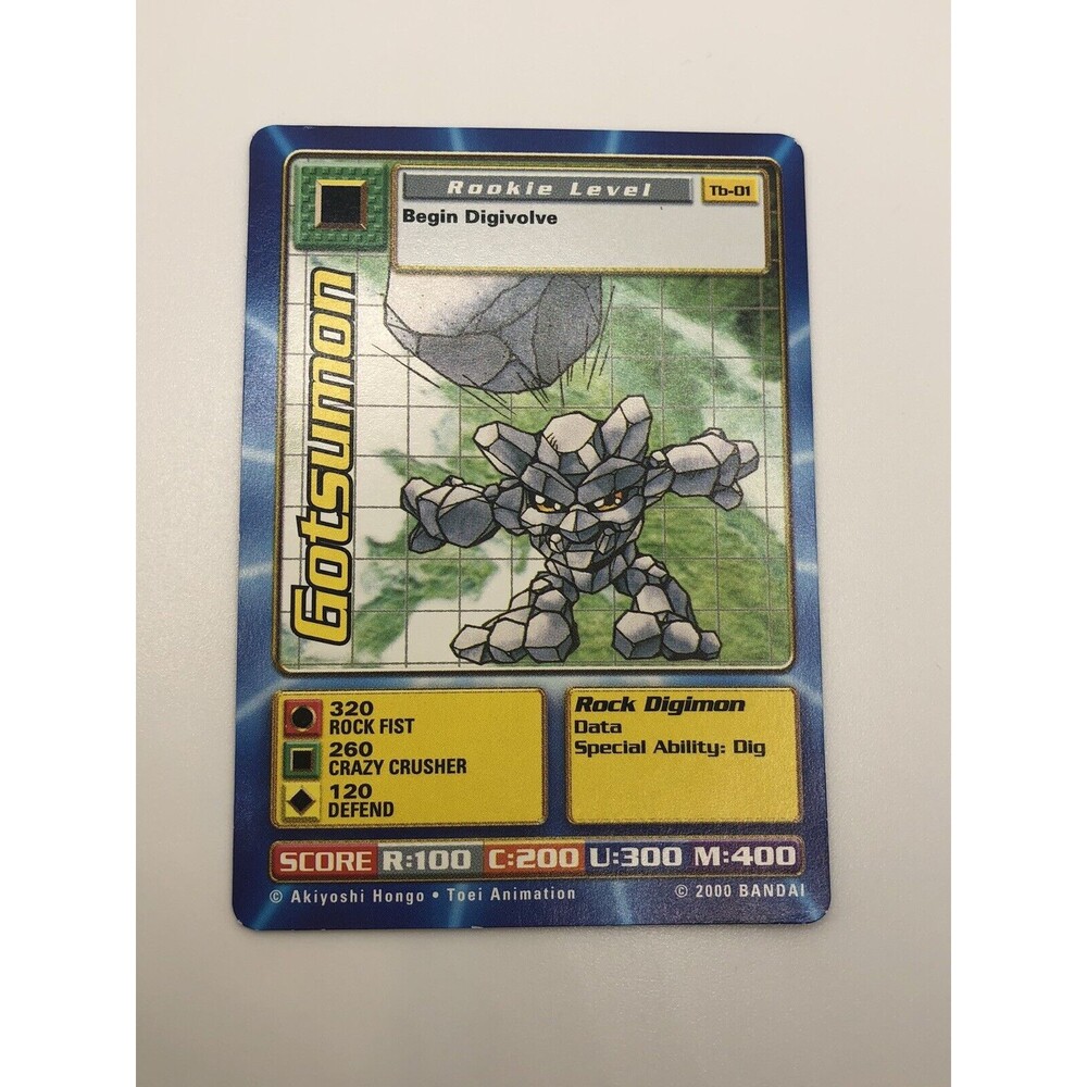 Digimon Taco Bell 2000 Promotional Item Gotsumon Card Rare Bandai